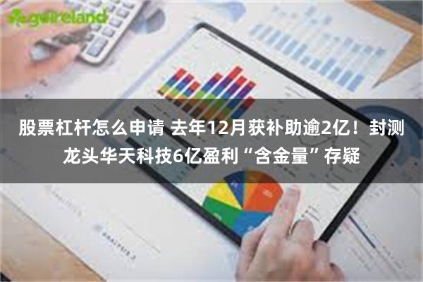 股票杠杆怎么申请 去年12月获补助逾2亿！封测龙头华天科技6亿盈利“含金量”存疑